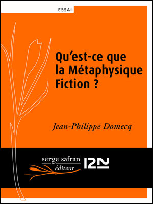 cover image of Qu'est-ce que la métaphysique fiction ?